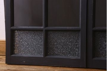和製アンティーク　モダンな雰囲気漂うガラス戸(引き戸、建具)2枚組