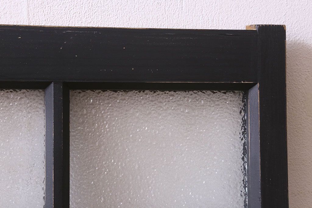 和製アンティーク　モダンな雰囲気漂うガラス戸(引き戸、建具)2枚組