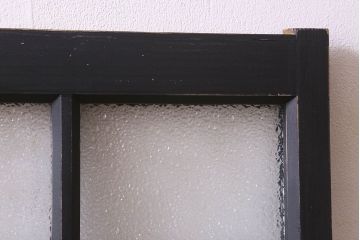 和製アンティーク　モダンな雰囲気漂うガラス戸(引き戸、建具)2枚組