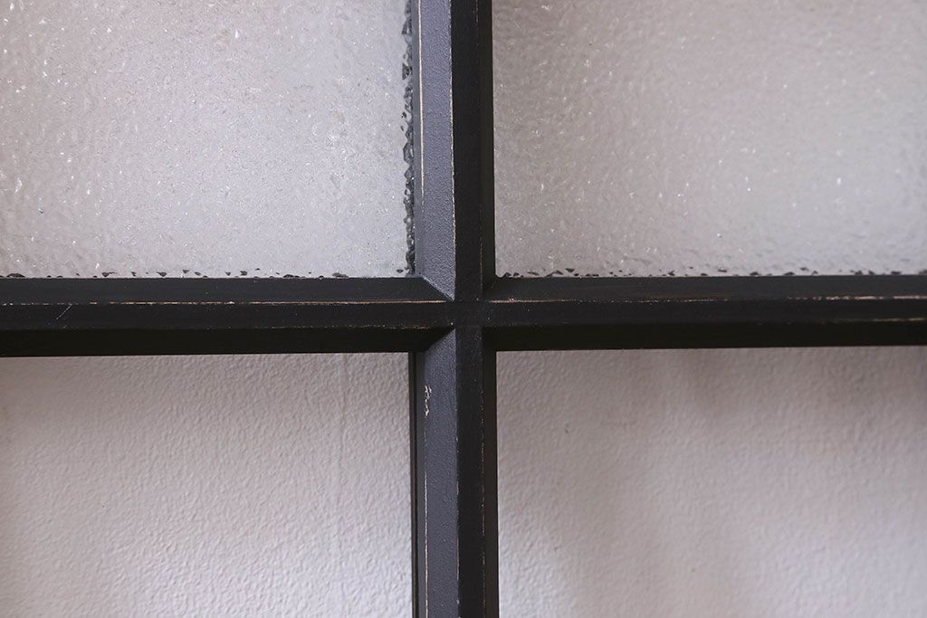 和製アンティーク　モダンな雰囲気漂うガラス戸(引き戸、建具)2枚組