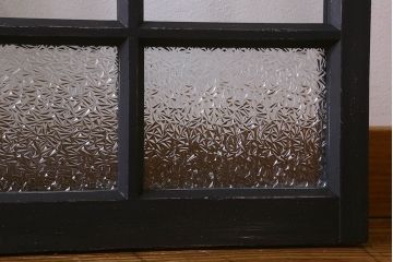 和製アンティーク　モダンな雰囲気漂うガラス戸(引き戸、建具)2枚組