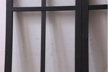 和製アンティーク　モダンな雰囲気漂うガラス戸(引き戸、建具)2枚組