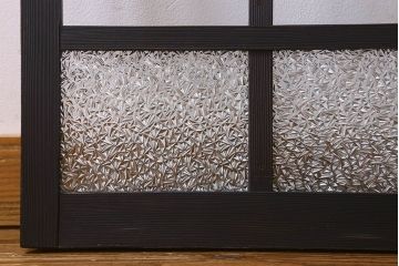 和製アンティーク　モダンな雰囲気漂うガラス戸(引き戸、建具)2枚組