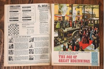 アンティーク雑貨　イギリスビンテージ　LOOK AND LEARN　週刊誌(コミック、雑誌)2冊セット(1)