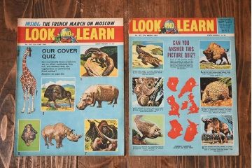 アンティーク雑貨　イギリスビンテージ　LOOK AND LEARN　週刊誌(コミック、雑誌)2冊セット(2)