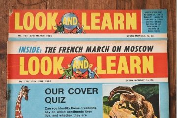 アンティーク雑貨　イギリスビンテージ　LOOK AND LEARN　週刊誌(コミック、雑誌)2冊セット(2)