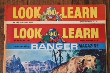 アンティーク雑貨　イギリスビンテージ　LOOK AND LEARN　週刊誌(コミック、雑誌)2冊セット(3)