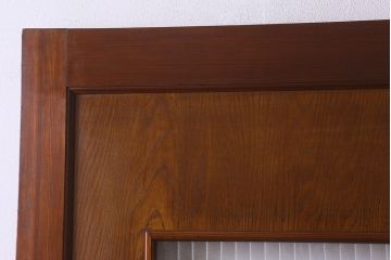 昭和レトロ　銀モールガラス入り　懐かしい雰囲気漂う木製ドア(扉)