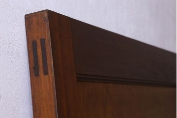 昭和レトロ　銀モールガラス入り　懐かしい雰囲気漂う木製ドア(扉)