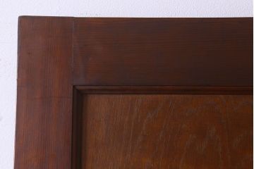 昭和レトロ　銀モールガラス入り　懐かしい雰囲気漂う木製ドア(扉)