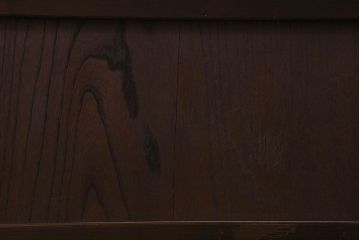 和製アンティーク　腰板ケヤキ材　モダン 裏障子付きの帯格子戸(引き戸、建具)2枚組