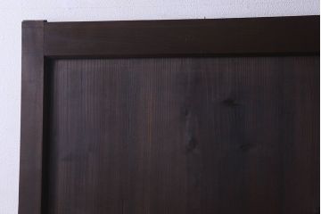 和製アンティーク　モダンな雰囲気漂うガラス入り格子帯戸(ガラス帯戸、板戸、格子戸)3枚組