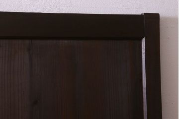 和製アンティーク　モダンな雰囲気漂うガラス入り格子帯戸(ガラス帯戸、板戸、格子戸)3枚組