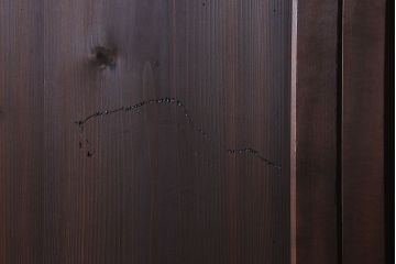 和製アンティーク　モダンな雰囲気漂うガラス入り格子帯戸(ガラス帯戸、板戸、格子戸)3枚組