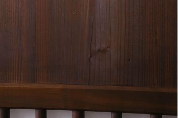 和製アンティーク　モダンな雰囲気漂うガラス入り格子帯戸(ガラス帯戸、板戸、格子戸)3枚組