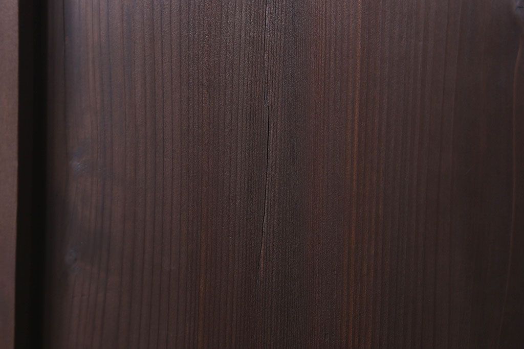 和製アンティーク　モダンな雰囲気漂うガラス入り格子帯戸(ガラス帯戸、板戸、格子戸)3枚組