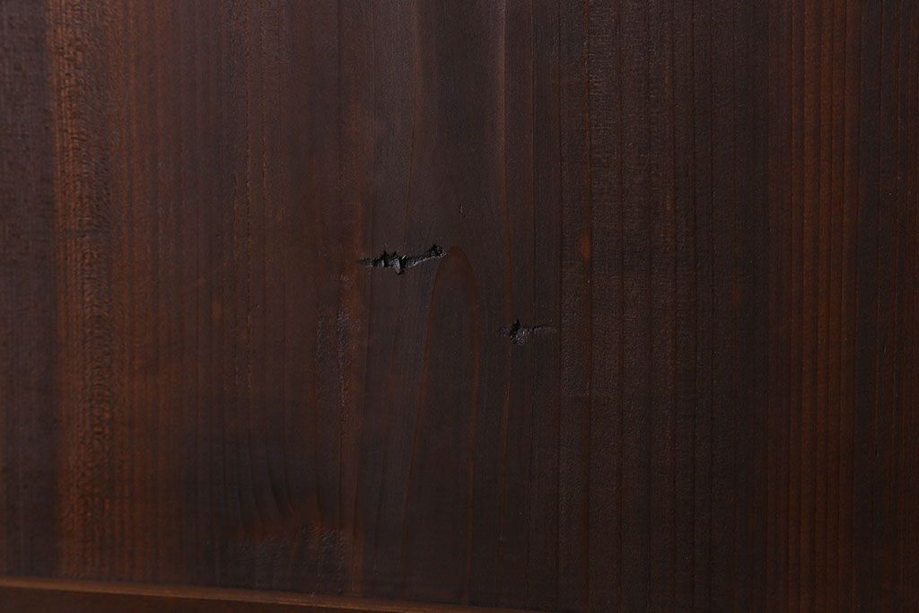 和製アンティーク　モダンな雰囲気漂うガラス入り格子帯戸(ガラス帯戸、板戸、格子戸)3枚組