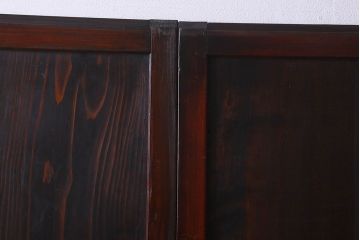 和製アンティーク　深みのある色合いが存在感を放つ板戸(引き戸)3枚組