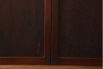 和製アンティーク　深みのある色合いが存在感を放つ板戸(引き戸)3枚組