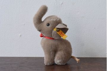 アンティーク雑貨　ビンテージ　シュタイフ社　ゾウのぬいぐるみ(人形)