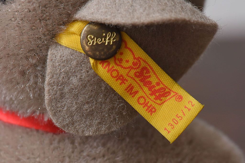 アンティーク雑貨　ビンテージ　シュタイフ社　ゾウのぬいぐるみ(人形)