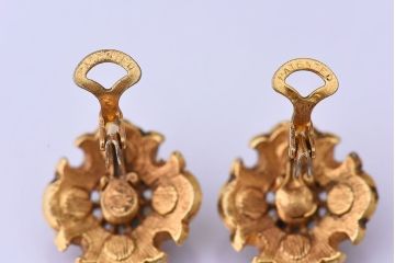 アンティーク雑貨　ヨーロッパビンテージ　フラワーのイヤリング(ジュエリー・アクセサリー)(2)