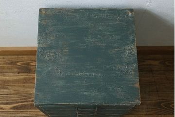 ペイント家具　アンティークペイントの小引き出し(小物収納、小物入れ)