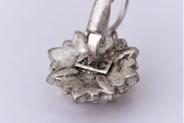 アンティーク雑貨　A&C(arts&crafts) ノルウェー　シルバーフラワーのピアス