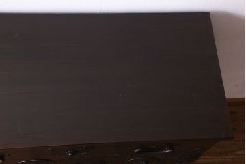 アンティーク家具　和製アンティーク　モダンな雰囲気漂う脚付きチェスト(引き出し、衣装箪笥)