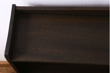 レトロ家具　昭和レトロ　ラワン材　深みのある色合いが魅力的な本棚(ディスプレイラック、飾り棚)