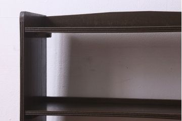 レトロ家具　昭和レトロ　ラワン材　深みのある色合いが魅力的な本棚(ディスプレイラック、飾り棚)