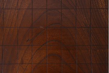 アンティーク雑貨　和製アンティーク　総ケヤキ材　はっきりとした木目が魅力的な将棋盤(花台、飾り台)