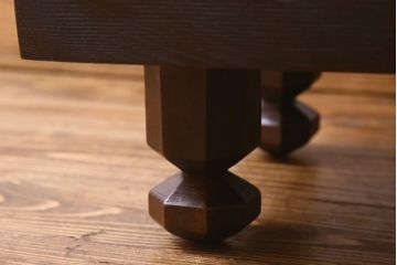 アンティーク雑貨　和製アンティーク　総ケヤキ材　はっきりとした木目が魅力的な将棋盤(花台、飾り台)