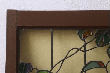 アンティーク雑貨　昭和初期　日本製　お部屋を洋館のような雰囲気に　ステンドグラスのガラス戸(引き戸、建具)2枚組