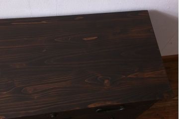 アンティーク家具　和製アンティーク　桐材　古い木の質感が味わい深いタンスローチェスト(衣装箪笥、引き出し、桐箪笥、桐たんす)