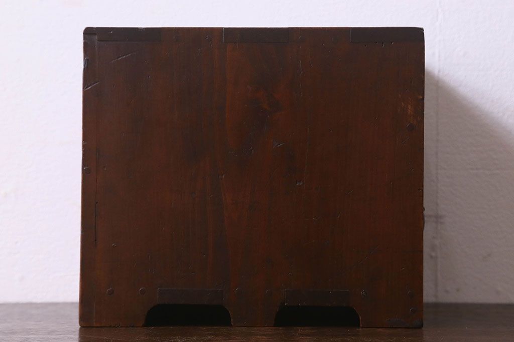 アンティーク雑貨　和製アンティーク　ヒノキ材　味わい深い風合いの小引き出し(小物収納、小物入れ)