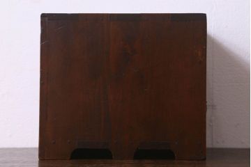 アンティーク雑貨　和製アンティーク　ヒノキ材　味わい深い風合いの小引き出し(小物収納、小物入れ)