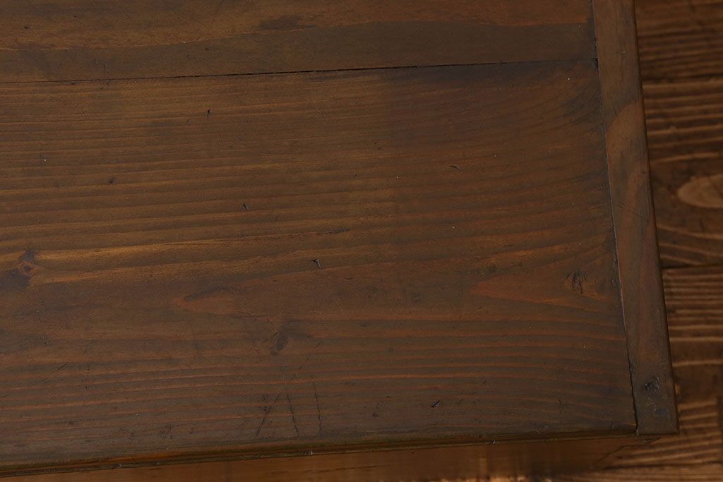 アンティーク雑貨　和製アンティーク　シンプルなデザインが魅力的な収納箱(小物収納、木箱)