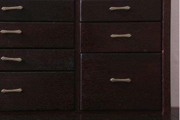 アンティーク雑貨　昭和レトロ　シックな雰囲気漂う　歯医者さんの古い往診箱(小引き出し、裁縫箱、小物収納)