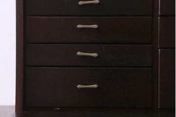 アンティーク雑貨　昭和レトロ　シックな雰囲気漂う　歯医者さんの古い往診箱(小引き出し、裁縫箱、小物収納)