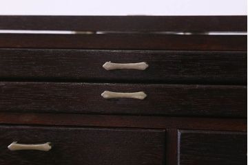 アンティーク雑貨　昭和レトロ　シックな雰囲気漂う　歯医者さんの古い往診箱(小引き出し、裁縫箱、小物収納)