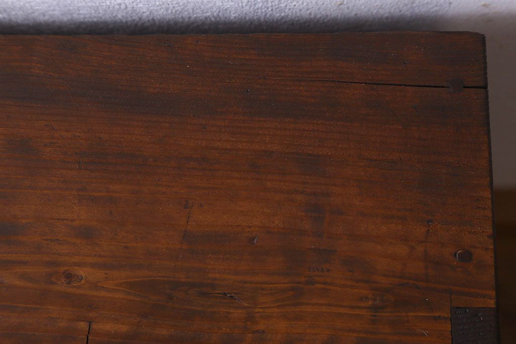 アンティーク雑貨　和製アンティーク　慳貪扉付き　シックな雰囲気漂う小引き出し(小物収納、小物入れ)