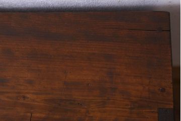 アンティーク雑貨　和製アンティーク　慳貪扉付き　シックな雰囲気漂う小引き出し(小物収納、小物入れ)