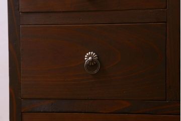 アンティーク雑貨　和製アンティーク　慳貪扉付き　シックな雰囲気漂う小引き出し(小物収納、小物入れ)