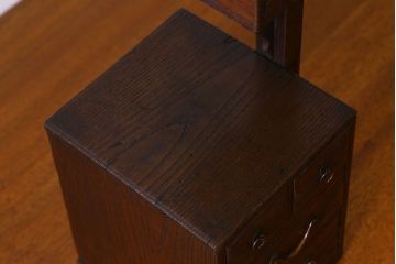 アンティーク雑貨　和製アンティーク　栗材　懐かしい雰囲気漂う古い針箱(小引き出し)