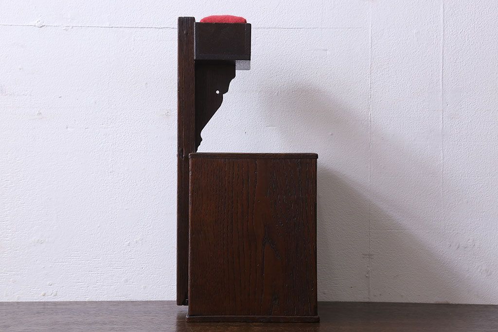 アンティーク雑貨　和製アンティーク　栗材　懐かしい雰囲気漂う古い針箱(小引き出し)