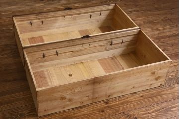 アンティーク家具　和製アンティーク　棚と脚付き!和モダンなチェスト(引き出し、衣装箪笥)