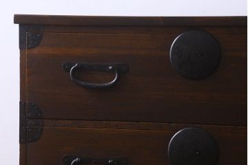 アンティーク家具　和製アンティーク　棚と脚付き!和モダンなチェスト(引き出し、衣装箪笥)