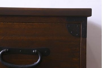 アンティーク家具　和製アンティーク　棚と脚付き!和モダンなチェスト(引き出し、衣装箪笥)