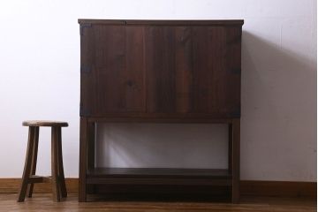 アンティーク家具　和製アンティーク　棚と脚付き!和モダンなチェスト(引き出し、衣装箪笥)